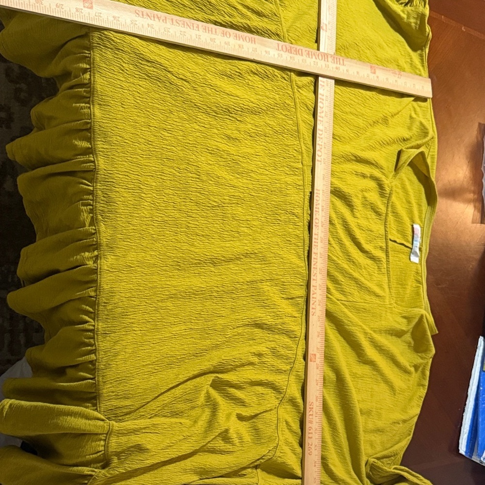 Fp beach el mar super oversized boxy fit mustard yellow Midi Dress Sz medium M - Picture 9 of 9